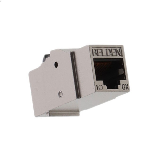 Belden AX104501 Modular Connector Gray 10GX KeyConnect Shielded RJ45 Coupler