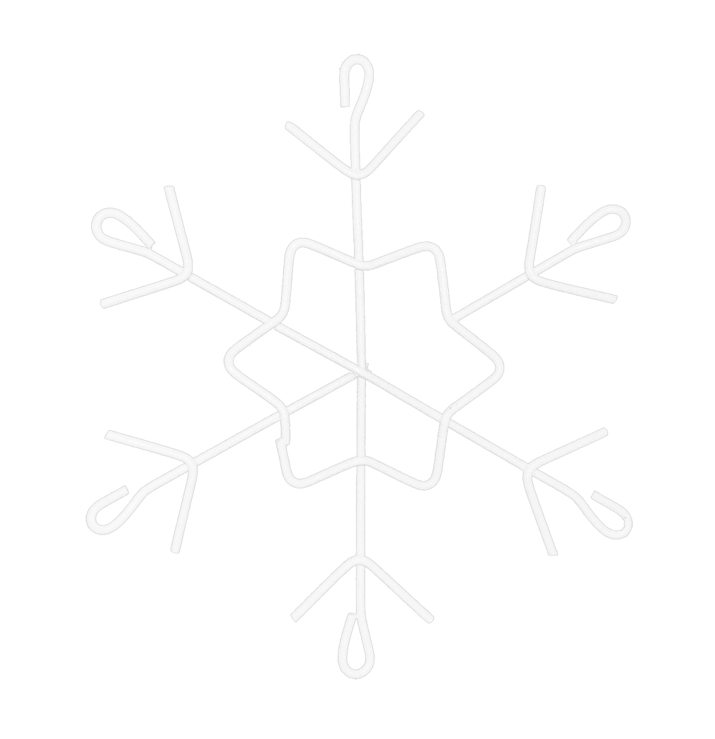 Ackfieldwire Snowflake White Hanger
