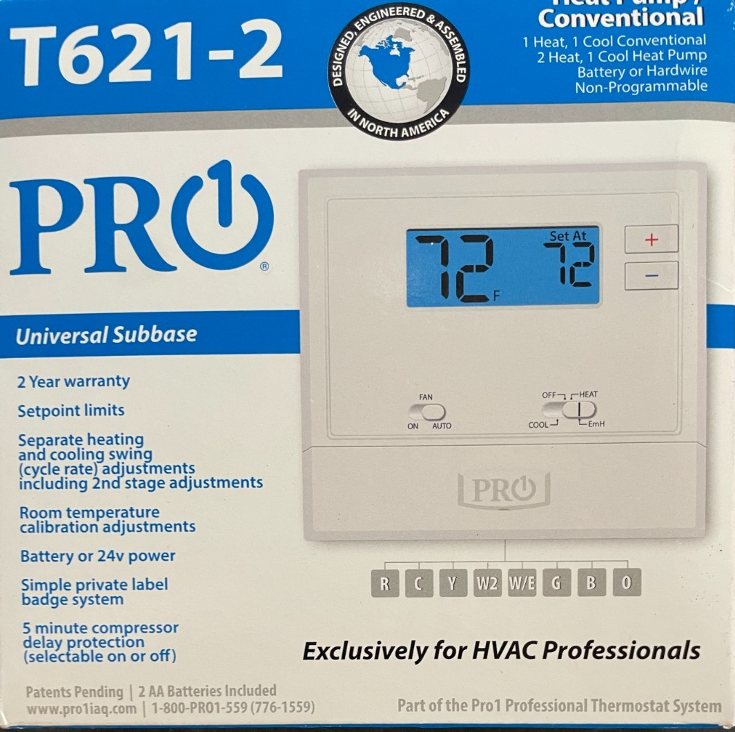 Pro1 IAQ T621-2 Multi-Stage Non-Programmable Thermostat
