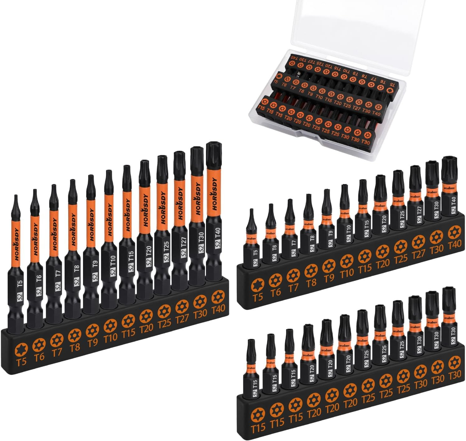 Torx Bit Set, 36Pcs Security Torx Bit Set,Tamper Proof Star Bits (T5-T40) for Im