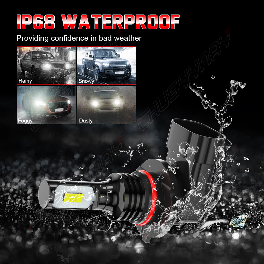 For Ford F 150 2015-2020 12000K White LED Headlight Hi/Lo Beam + Fog Light Bulbs
