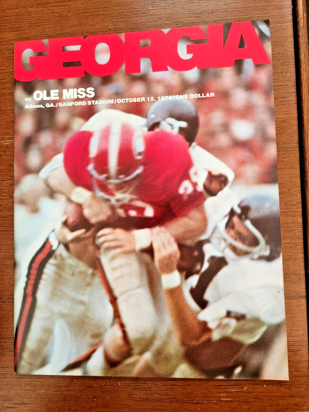 1974 GEORGIA vs MISSISSIPPI Football Program October 12 GLYNN HARRISON on cover