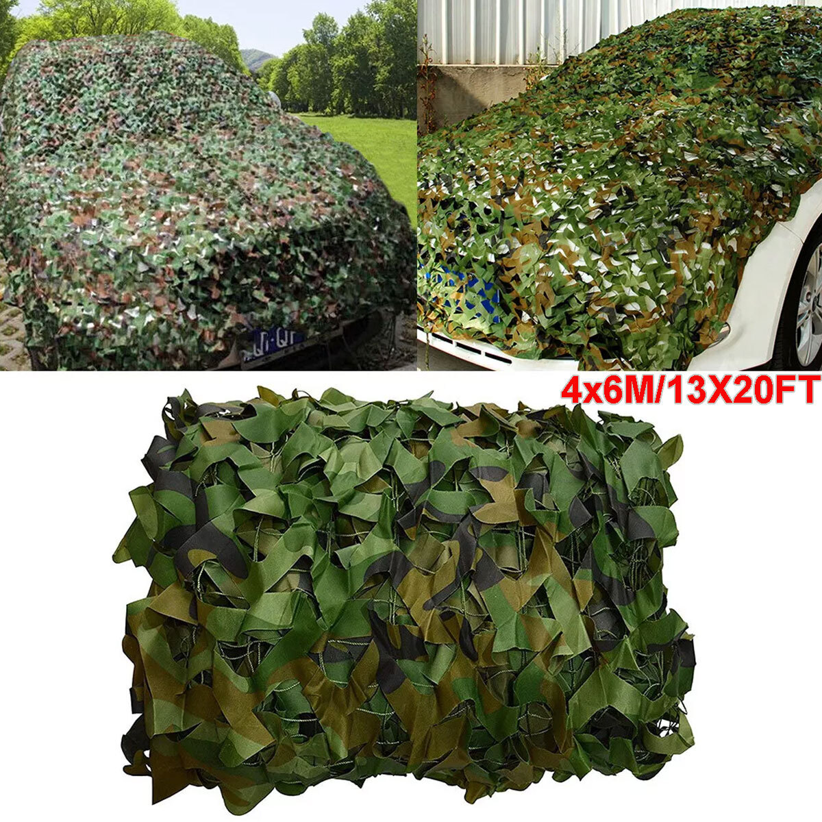 Camo Netting Camouflage Net Military Woodland Camping Hunting Sunshade 13X20FT