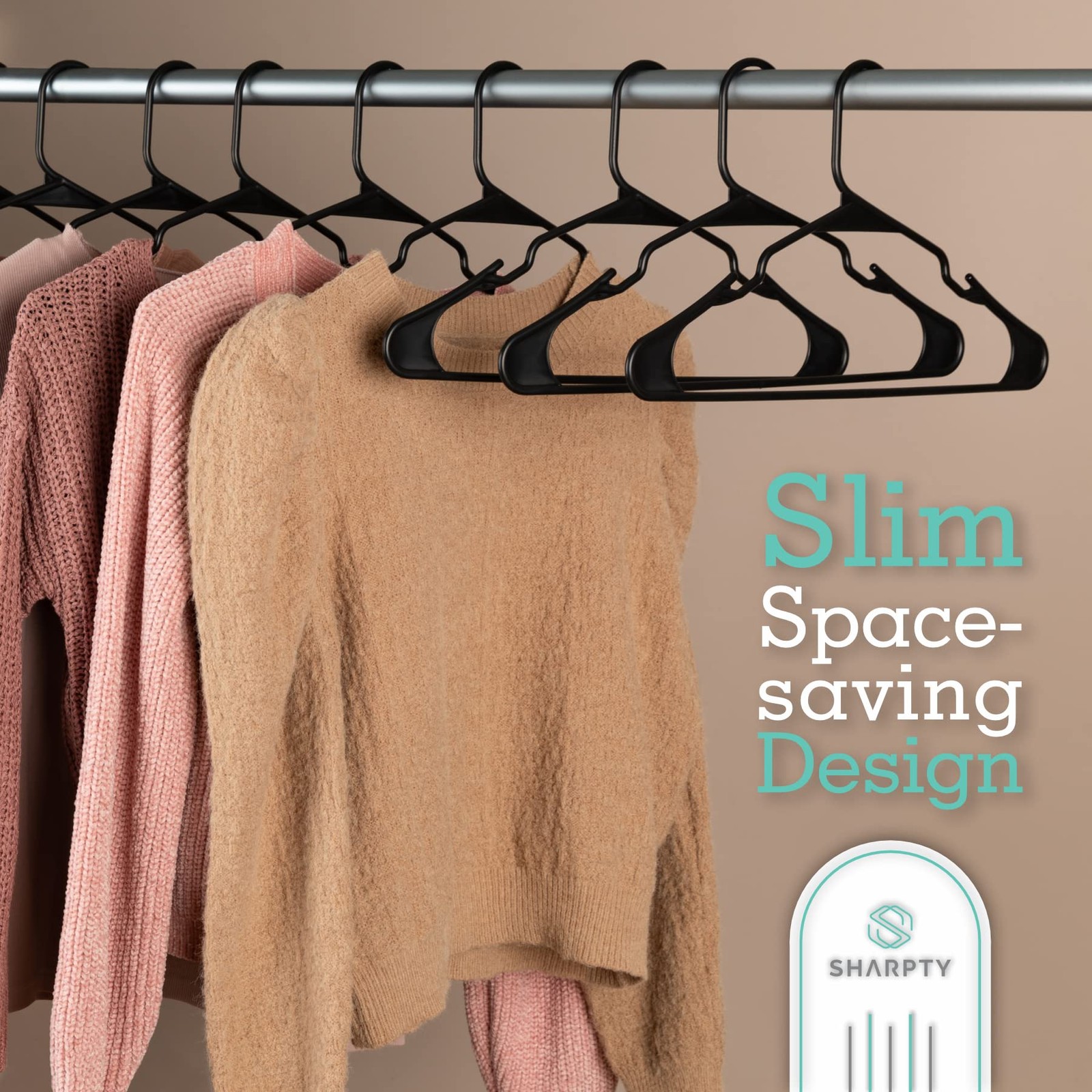 Sharpty Plastic Hangers Clothes Hangers for Clothing, Closet, Coats Shirts -