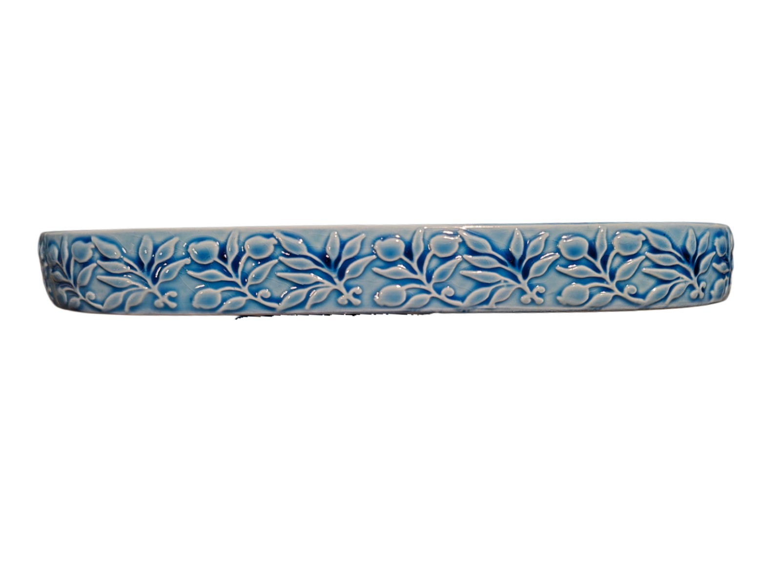William Morris & Co Bathroom Vanity 3pc Ceramic Accessory Set Blue Floral - NWT