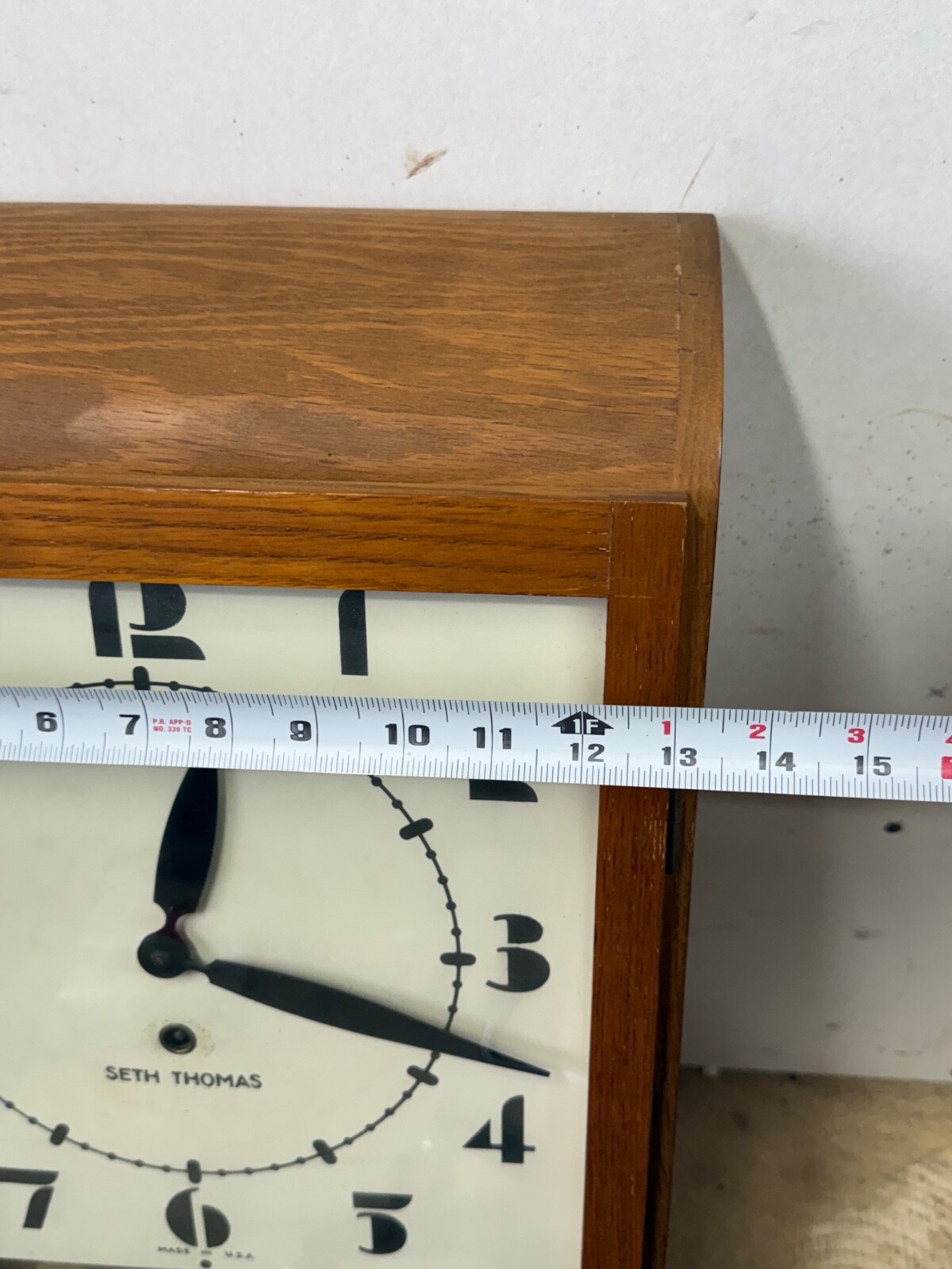 antique art deco style Seth Thomas oak wall clock regulator working school