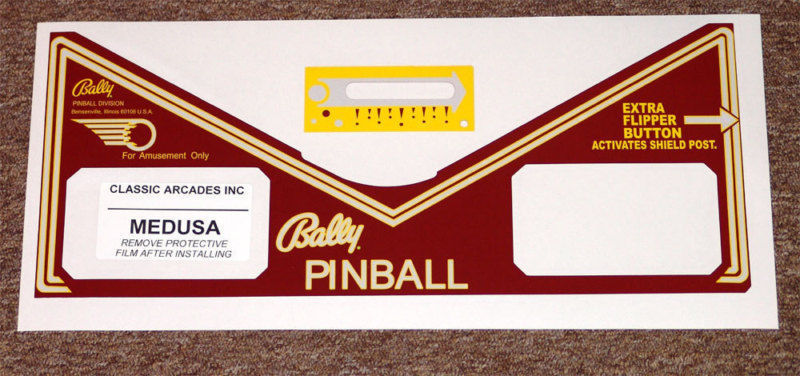 MEDUSA Pinball Machine Apron Decal Set