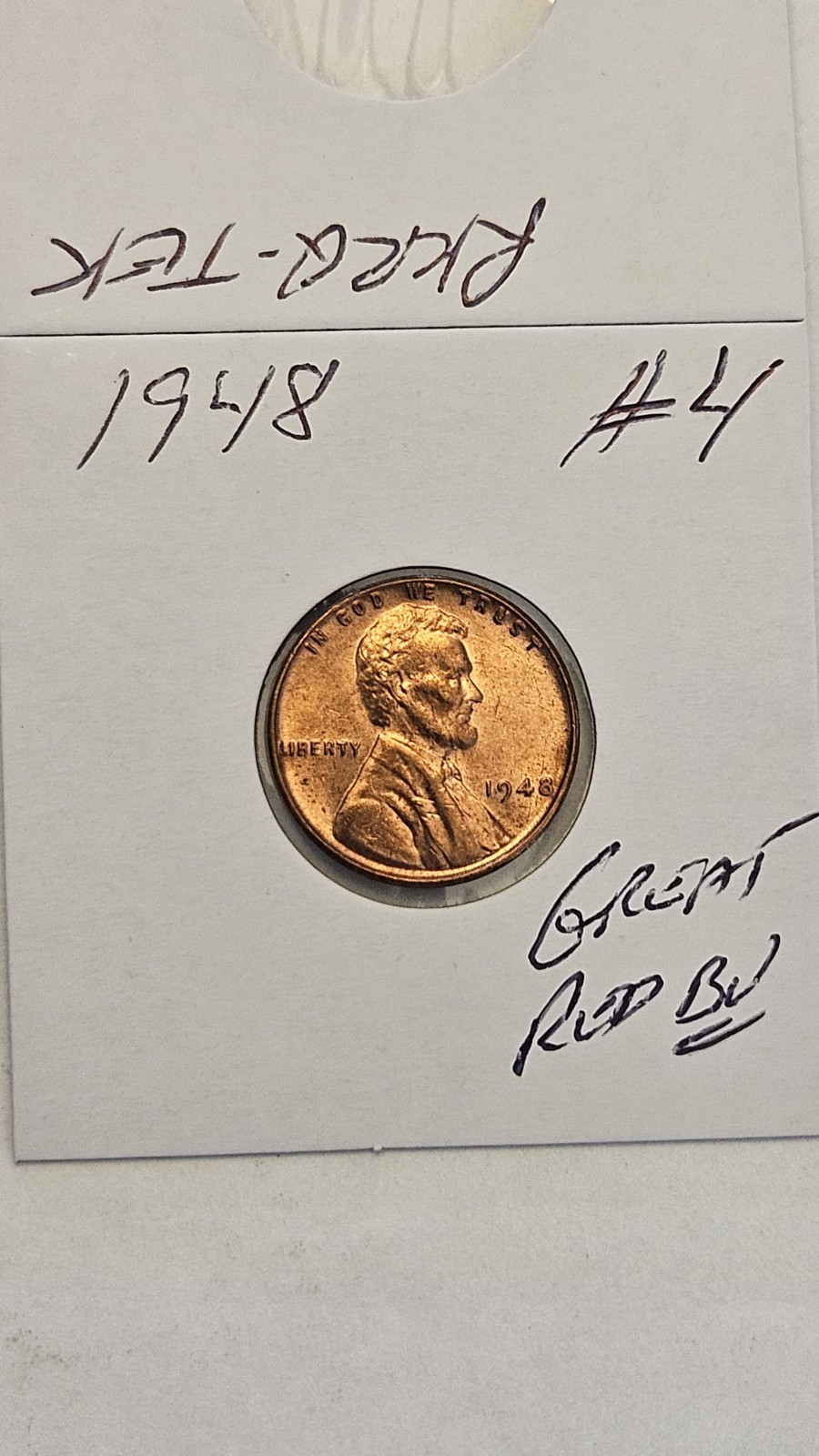 wheat penny 1948 LINCOLN CENT NICE RED BU 1948-P GREAT RED UNC LOT #4