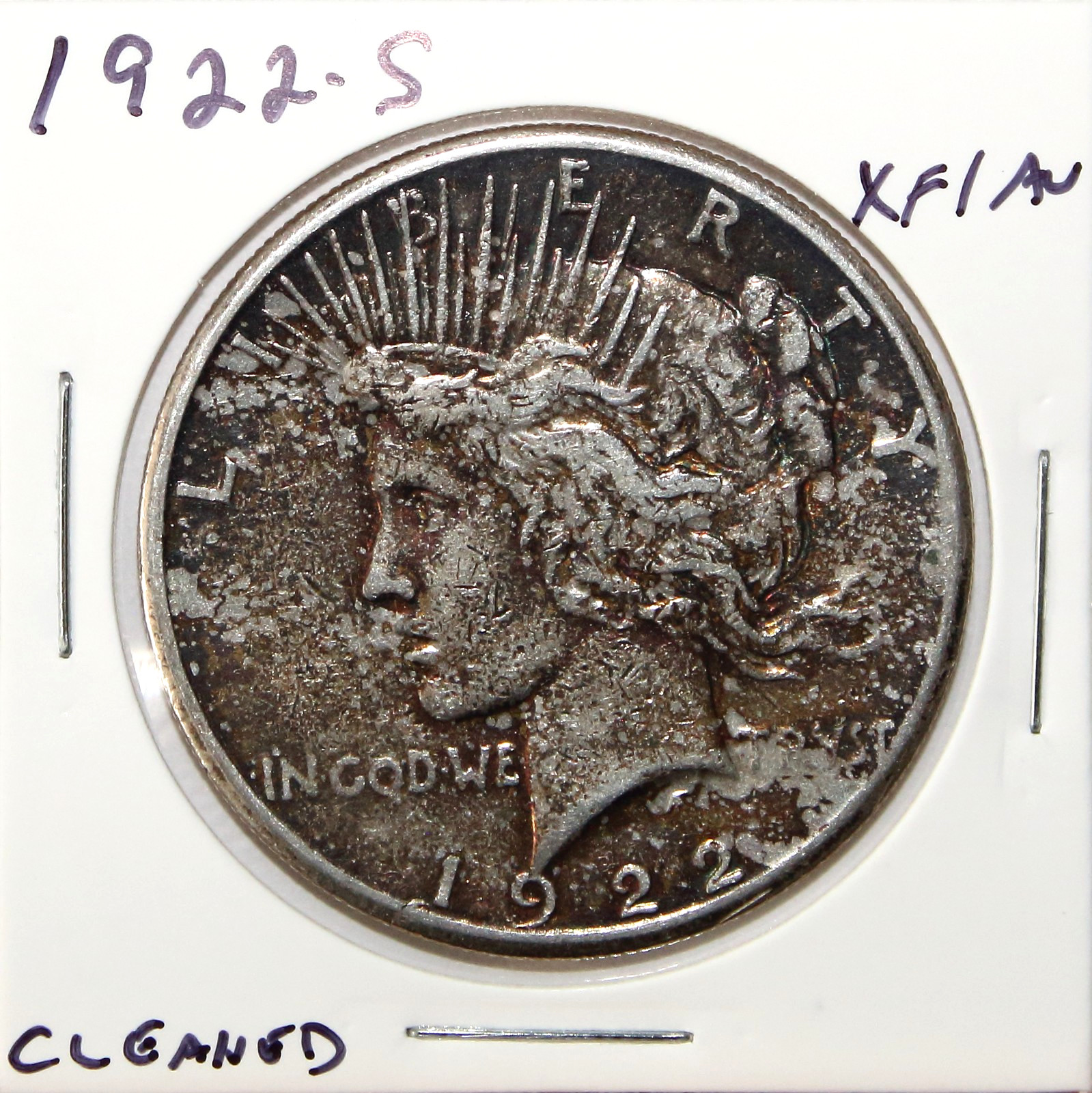 1922 S US Peace Silver Dollar $1 EF XF Extremely Fine Details