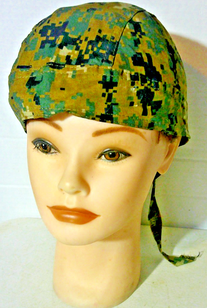 ZAN Headgear ~ Flydanna ~  Digital Green & Black Camo~ 100% Cotton