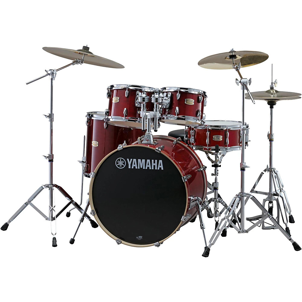 Yamaha Stage Custom Birch 5-Piece Shell Pack w/ 20 inch Bass Drum Cranberry Red