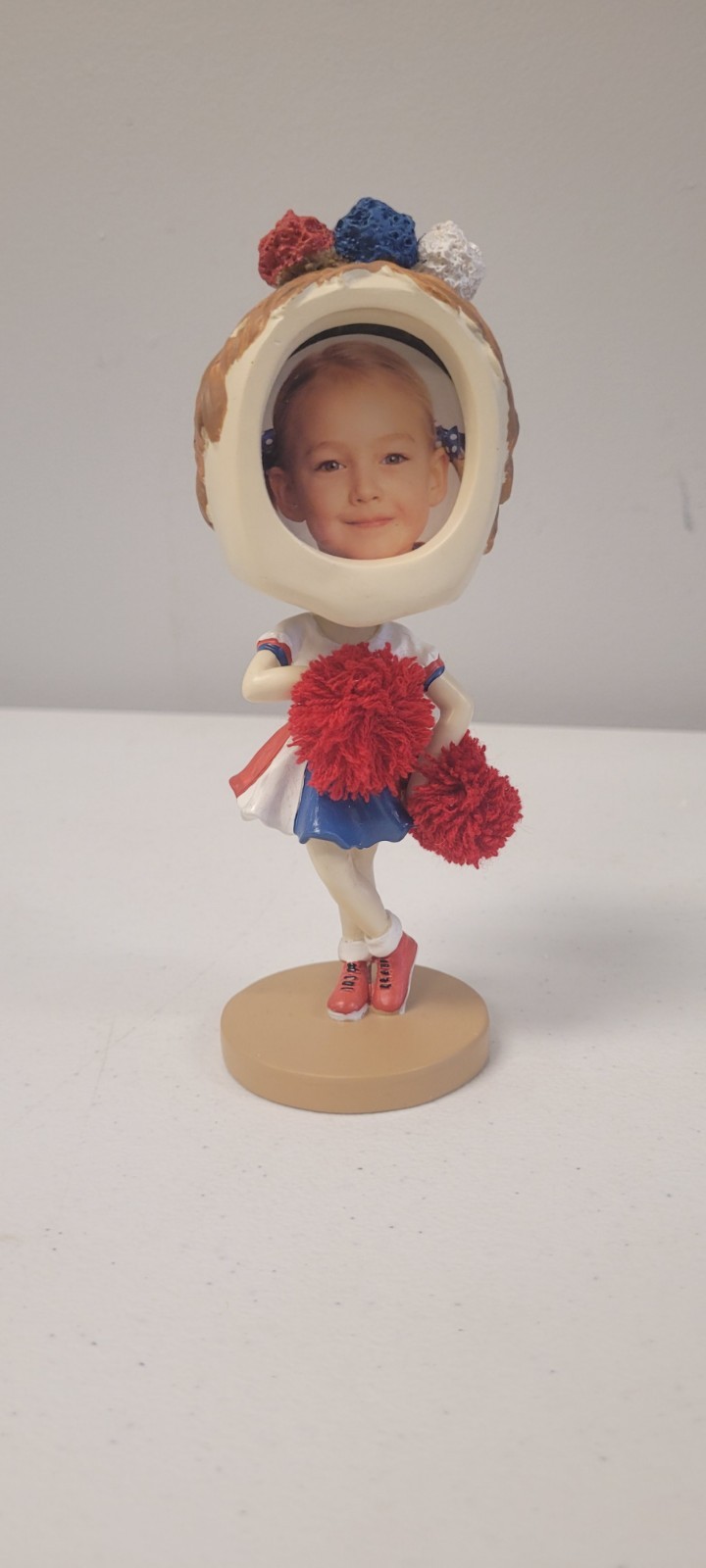 Cheerleading Bobble Head Frame Add Your Childs Photo Great Sports Fan Gift