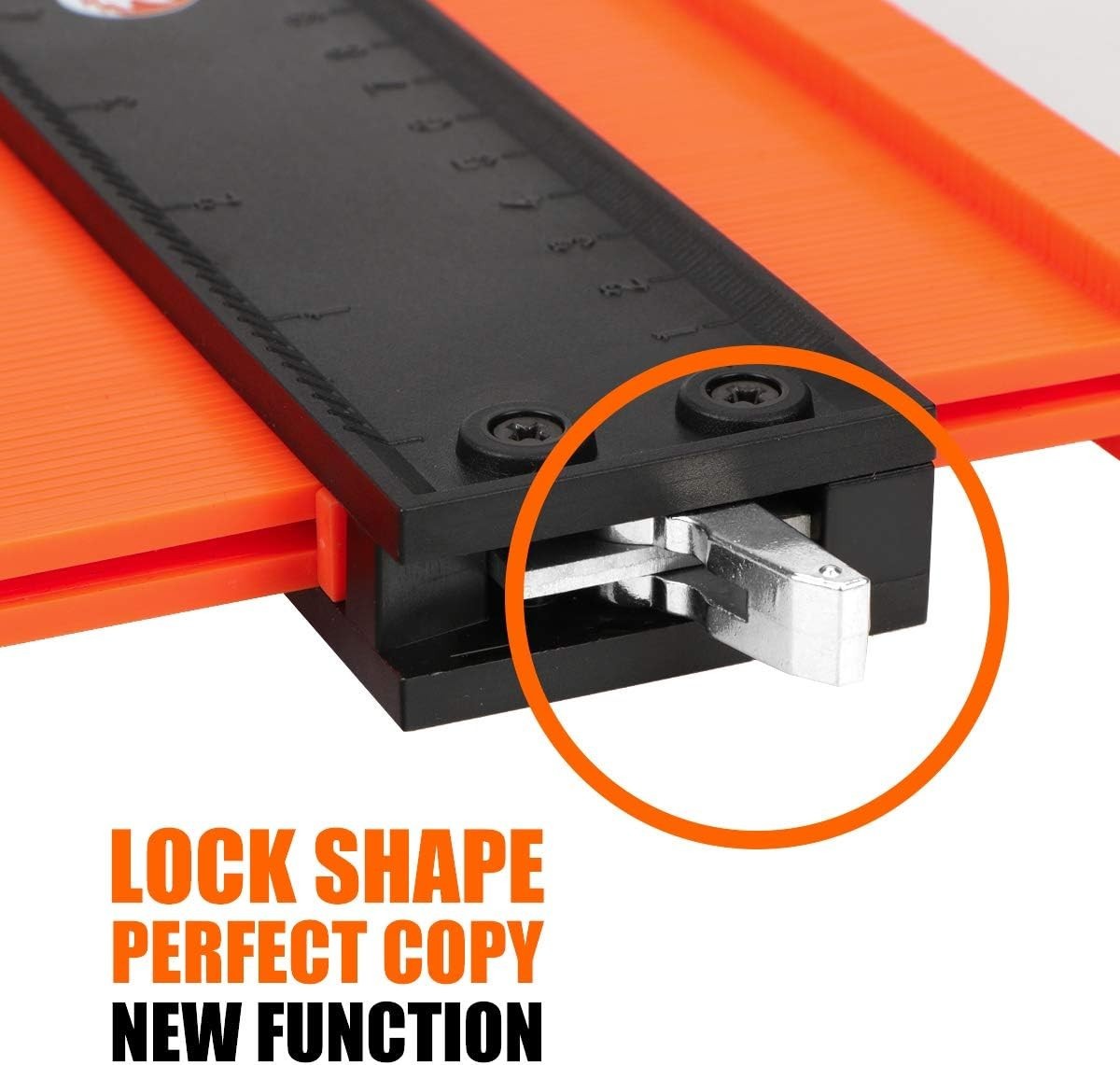 10 Inch Contour Gauge Tool with Adjustable Lock - Perfect for Precise Shape D...