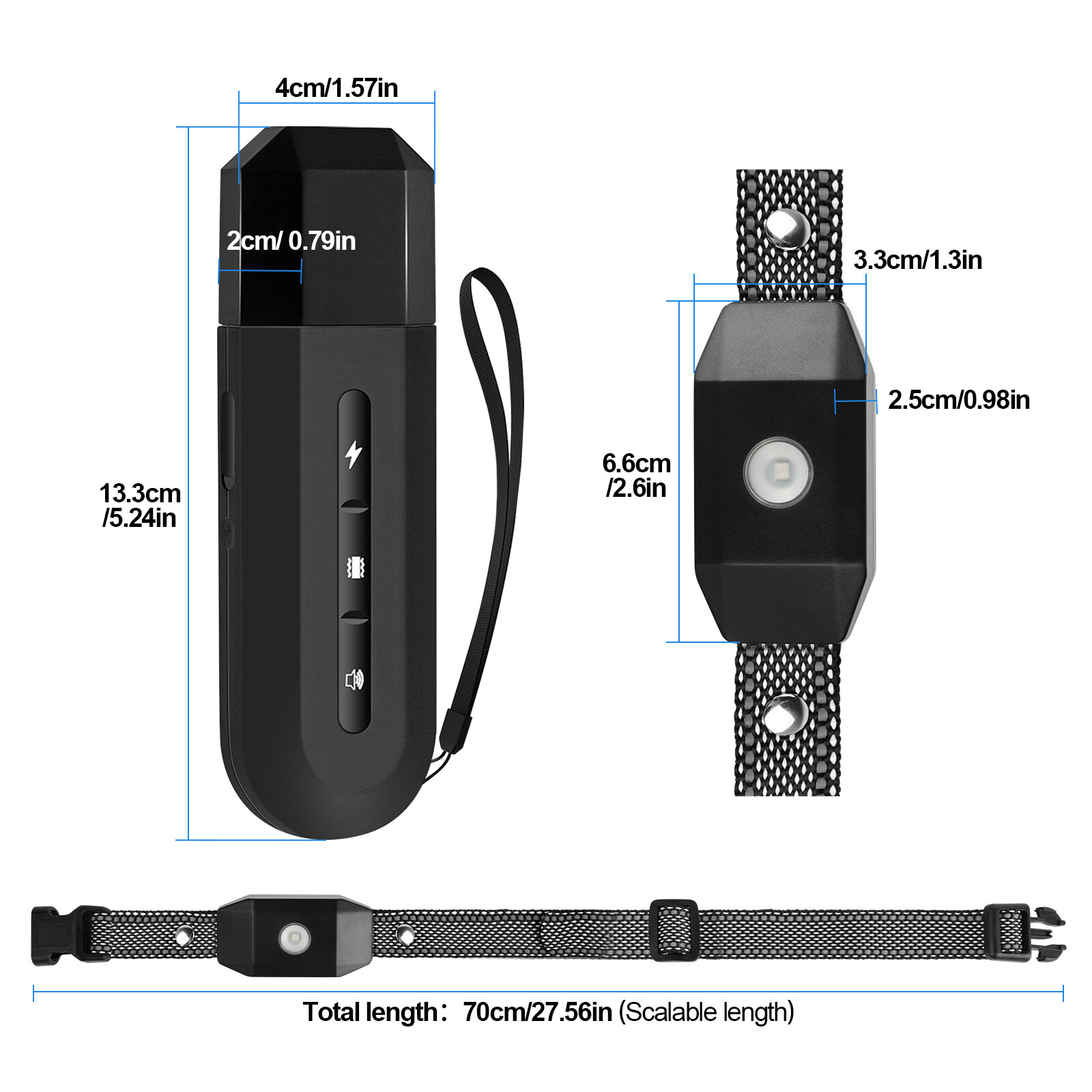 3000 FT Dog Shock Vibration Training Collar Rechargeable Waterproof Pet Trainer