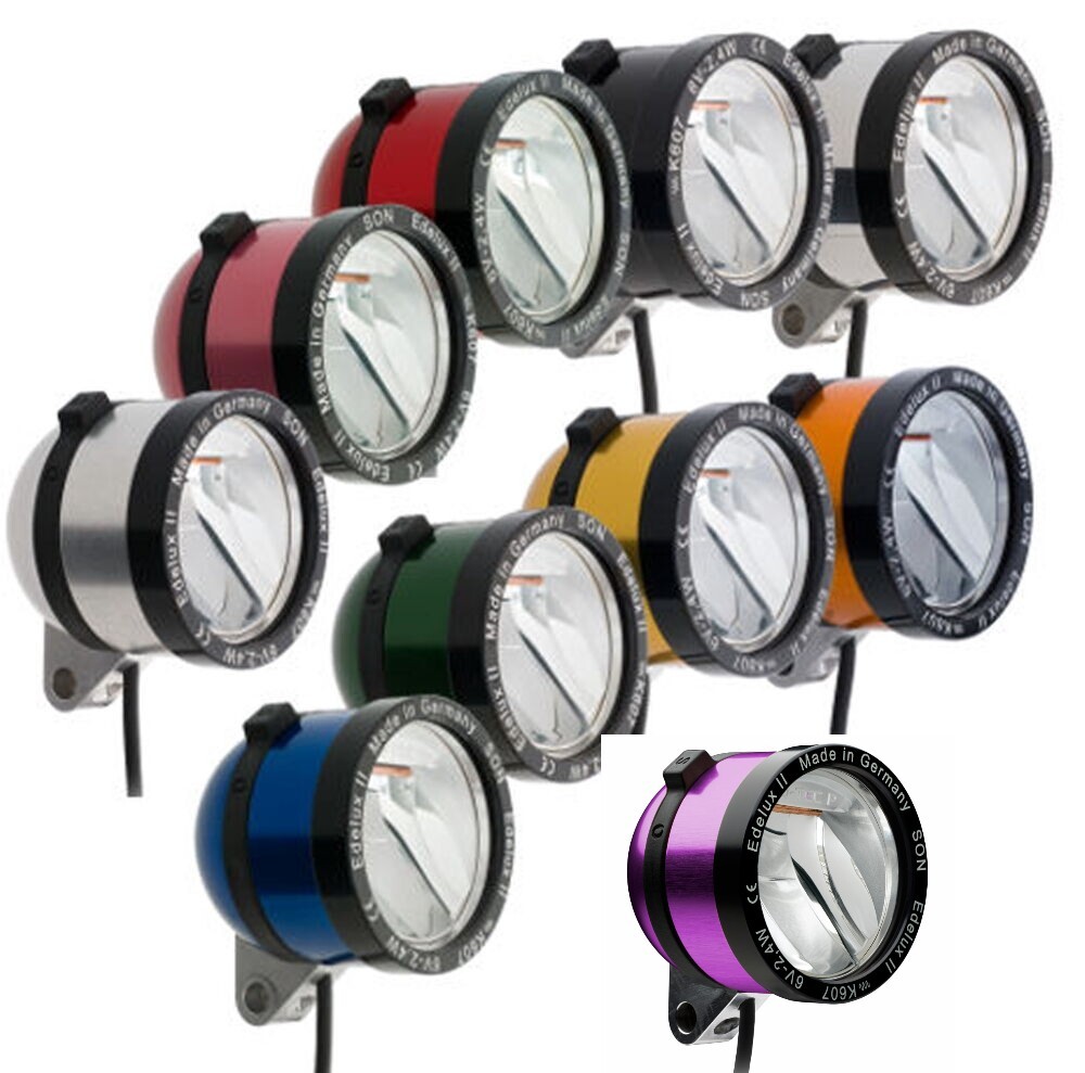Headlight Son Edelux II in various colors 140 cm connection cable plug loose