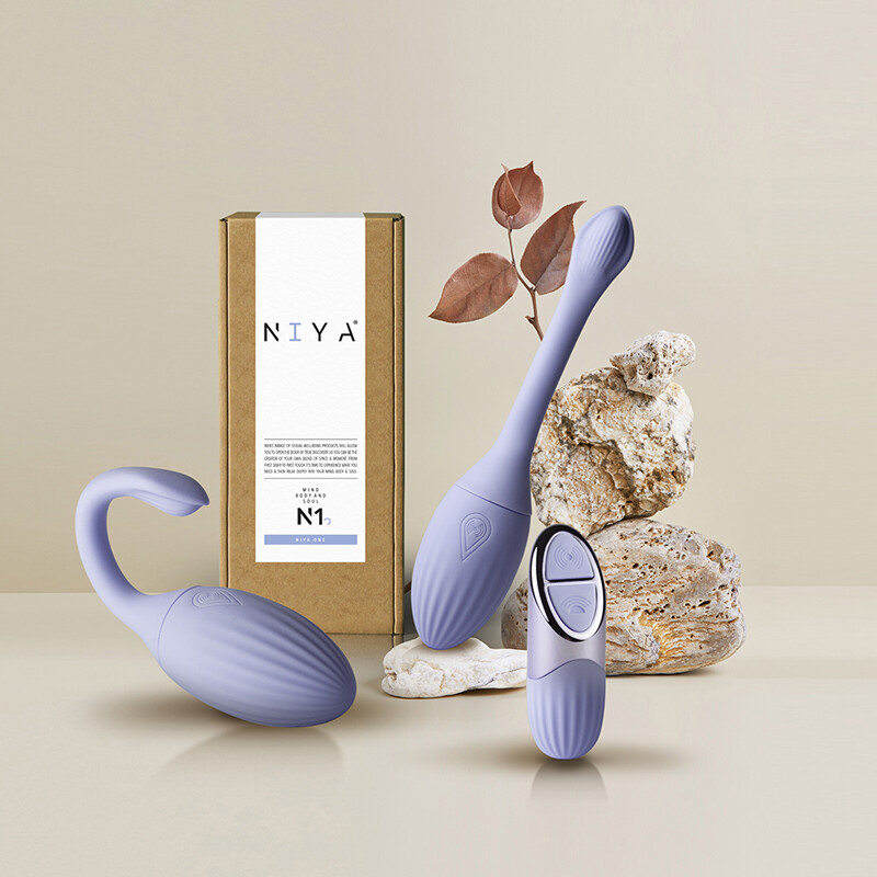 NIYA 1 womens Rechargeable Remote-Controlled Silicone Kegel Massager Cornflower