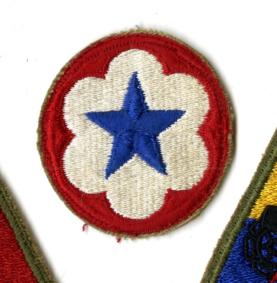 Army Service Forces White Back Patch WWII Vintage