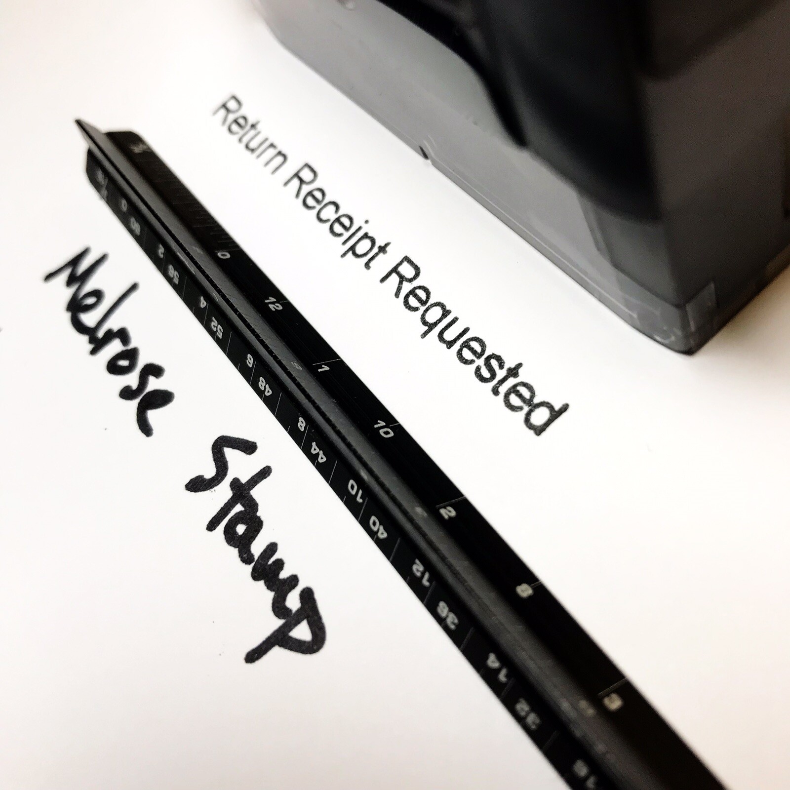 Return Receipt Requested Rubber Stamp Black Ink Self Inking Ideal 4913