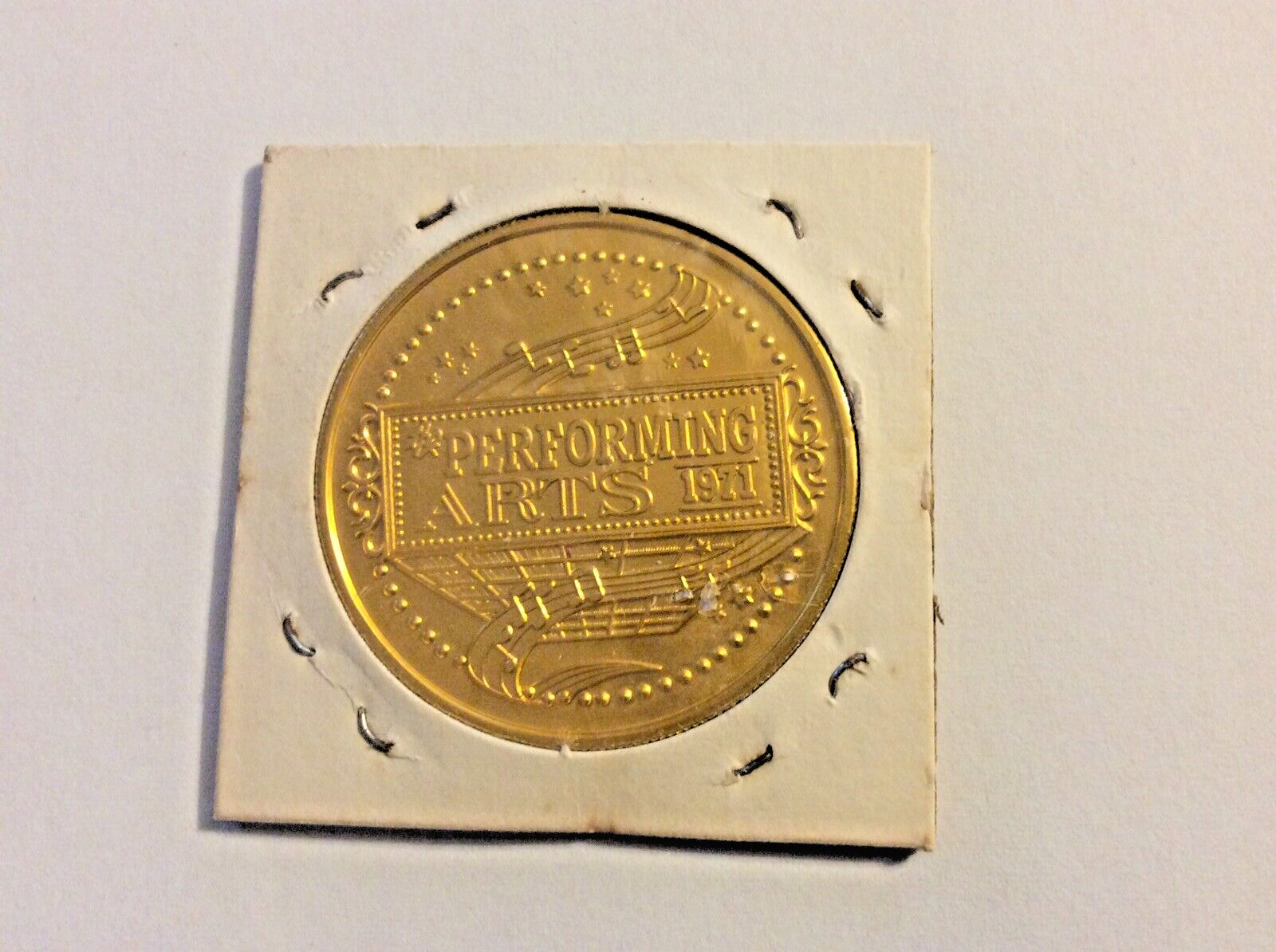 1971 Krewe Of Jupiter Gold Aluminum Mardi Gras Doubloon- In Original Packaging