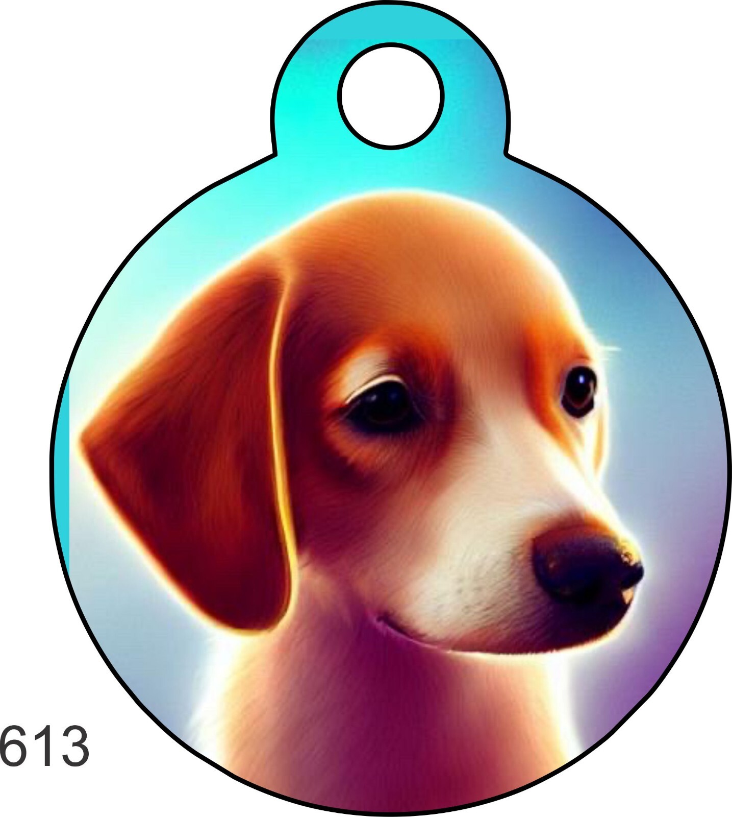 Pet Tag Personalized Pet ID tag for Dog and Cat ROUND Tag Unique cute Pink Heart