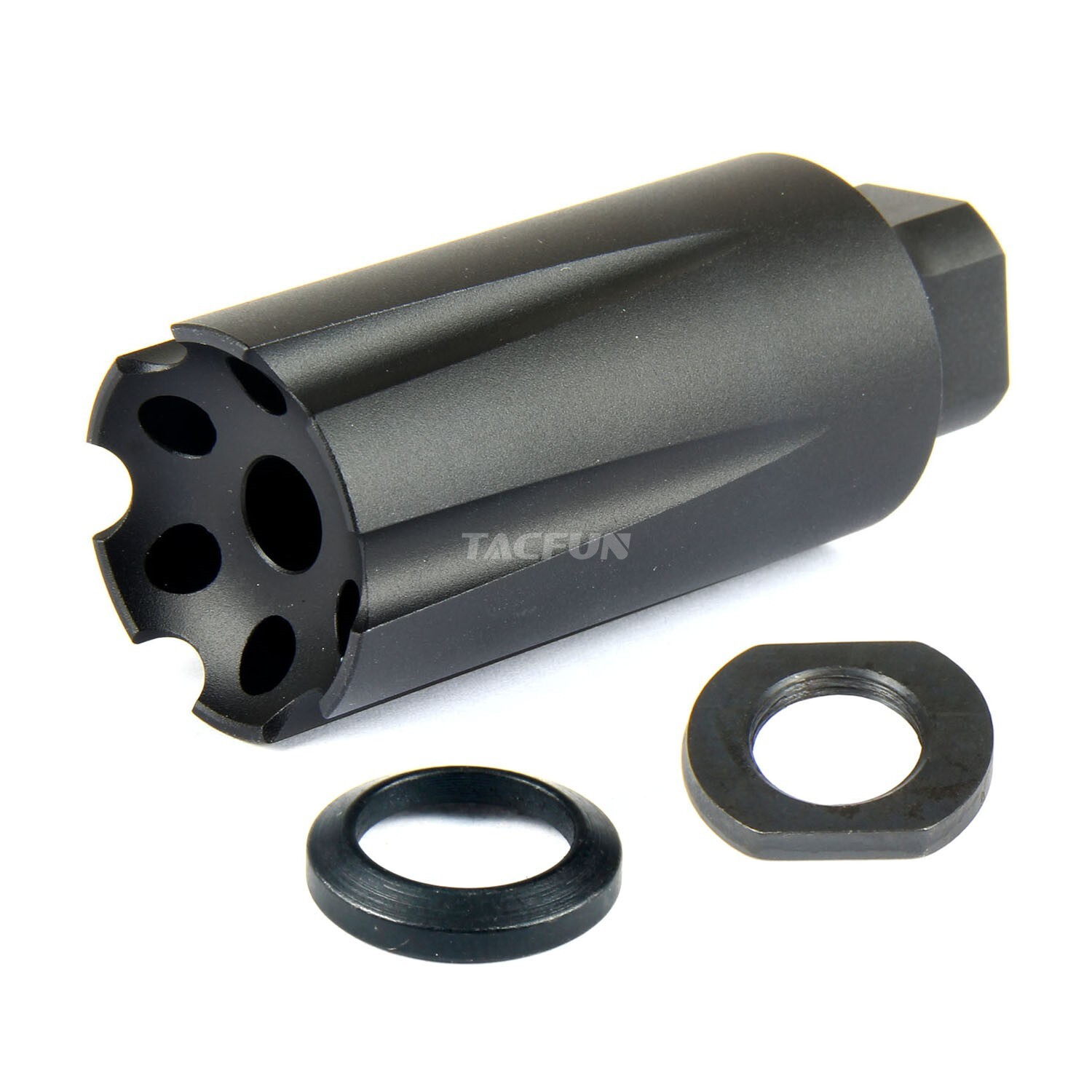 Muzzle Brake 1/2x28 TPI Linear Compensator for .223 .22lr 556 /w Washer & Nut