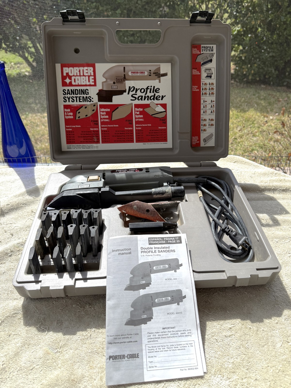 PORTER-CABLE PROFILE SANDER MODEL 444 VS-- AS PICTURED