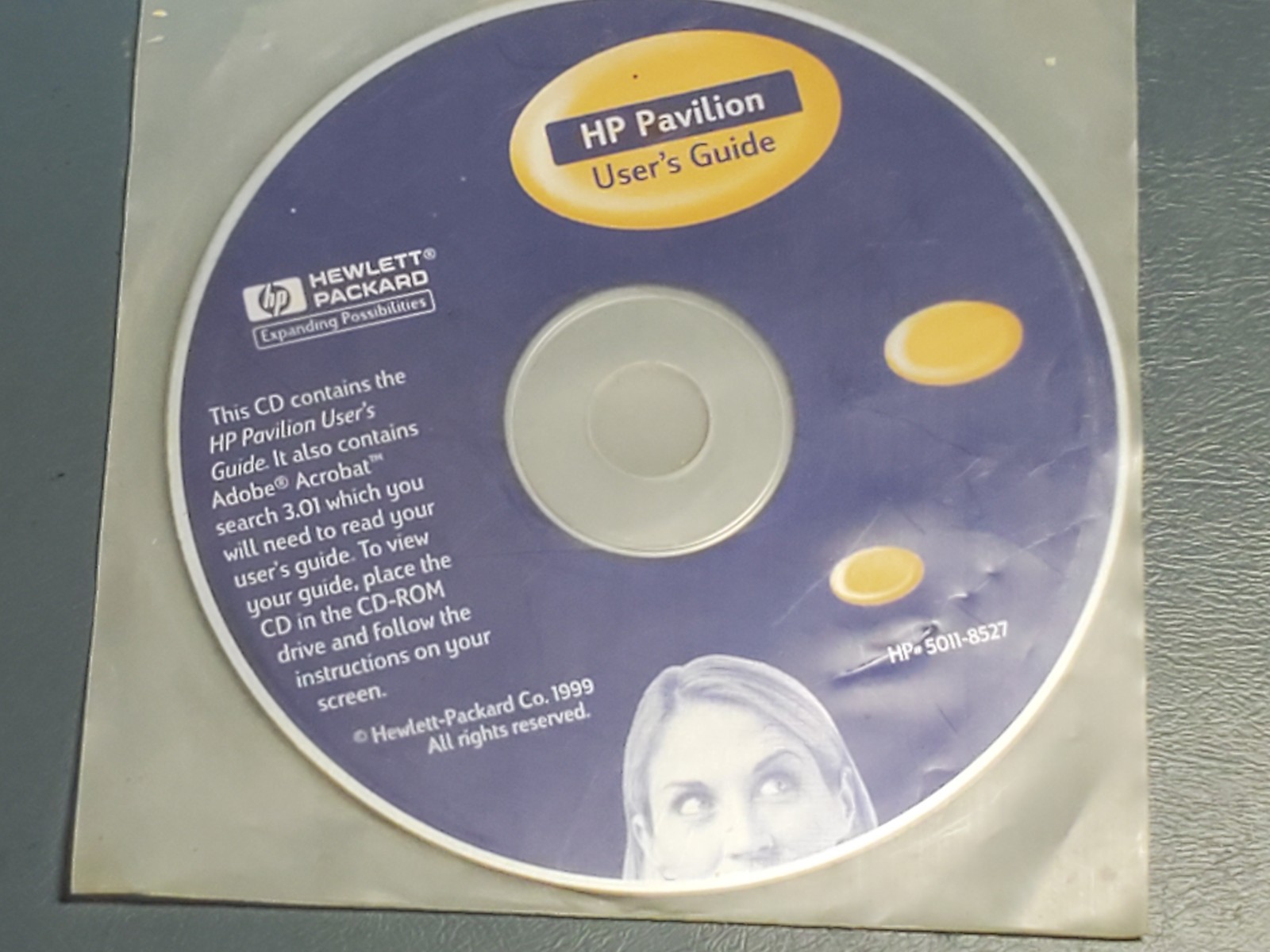 HP Pavillion User Guide on CD Disk 508-8527