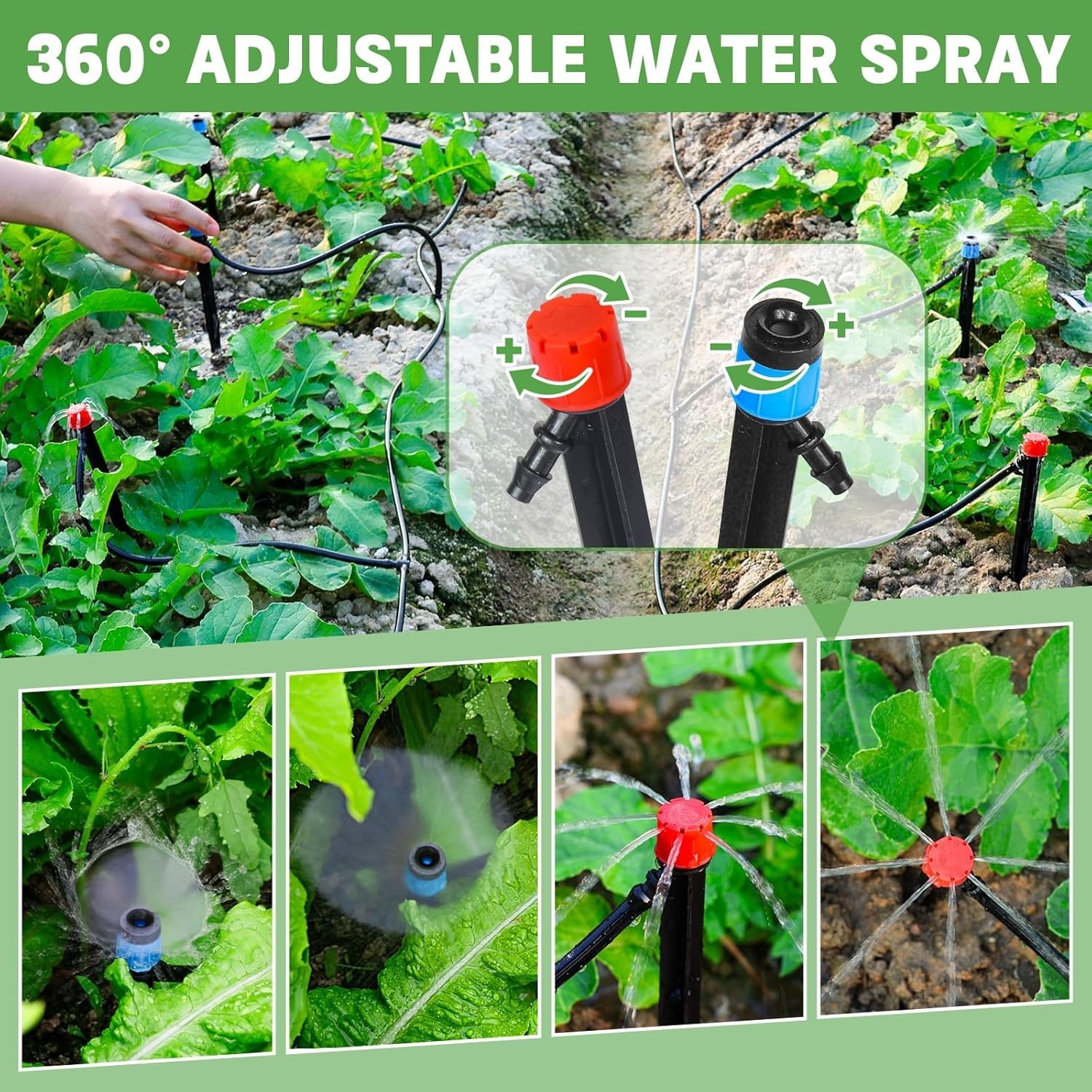 Customizable 110ft Garden Drip System for Efficient Plant Care & Hydration