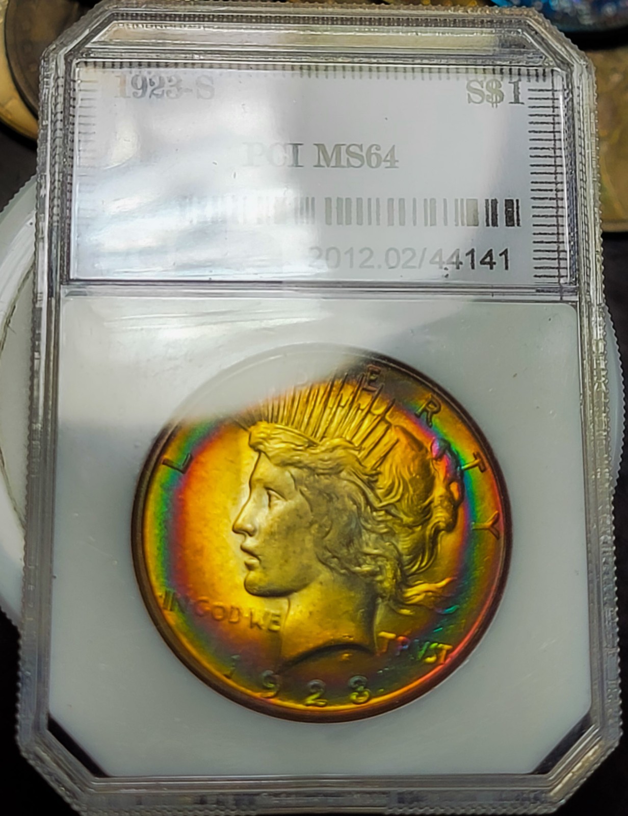 1923 S Peace Silver Dollar COIN PCI  ONE OF THE KIND-GEM++