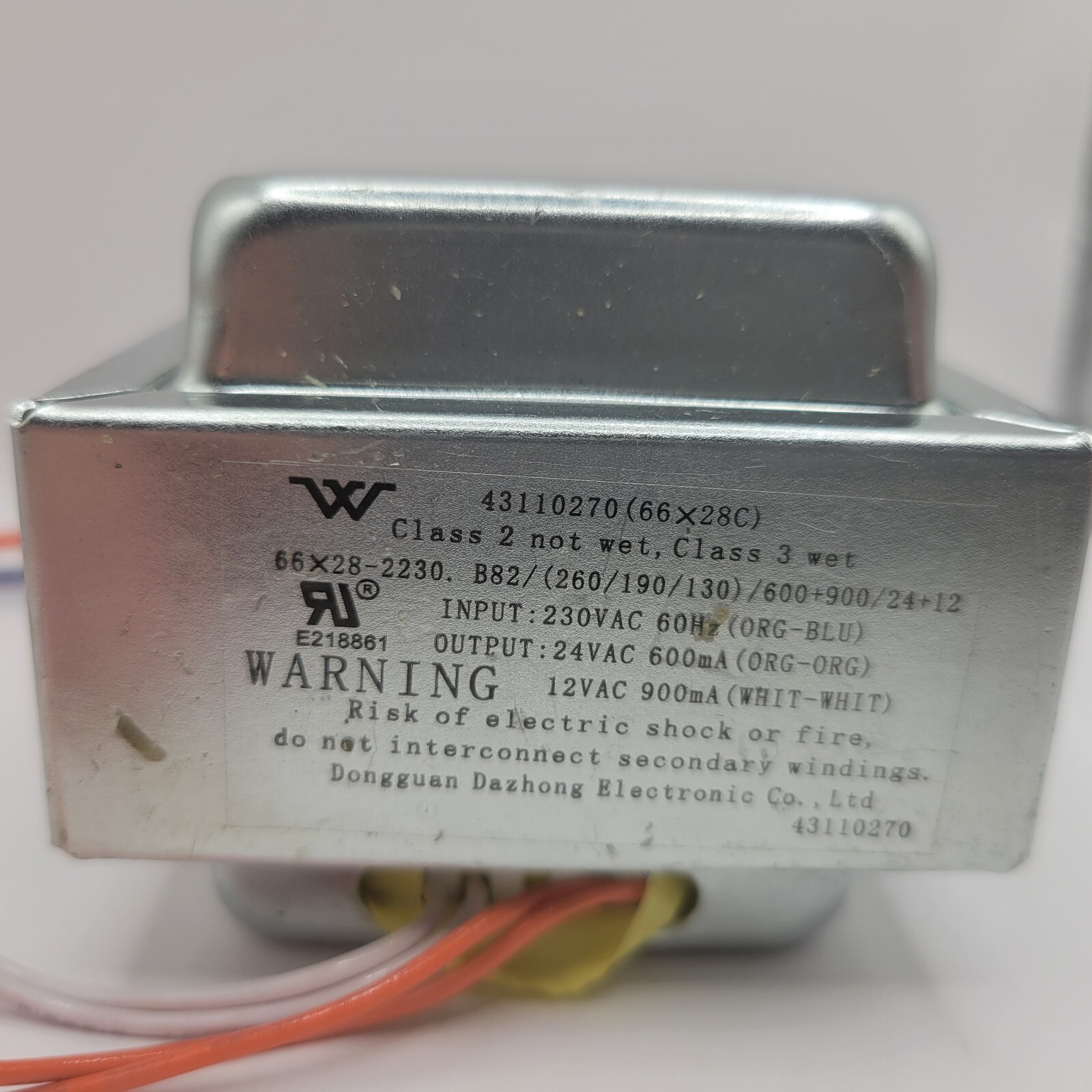 W 43110270  66×28 C (260/190/130) E218861  Transformer