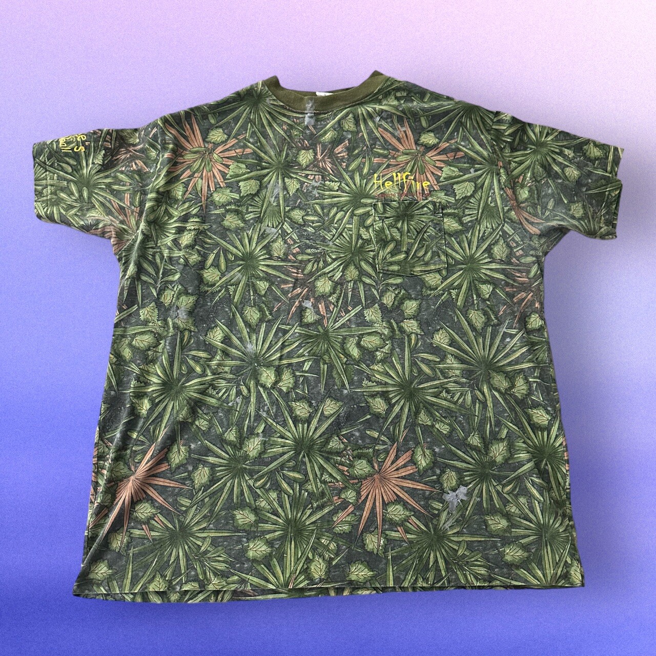 Vintage Mike’s Hellfire Paintball Scenario Team Camo Short Sleeve Shirt 3XL READ