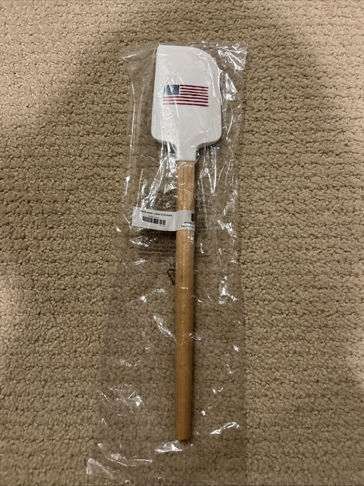 WILLIAMS SONOMA AMERICAN FLAG SPATULA WOOD HANDLE 13 INCH ORIG PKG NEW WITH TAGS