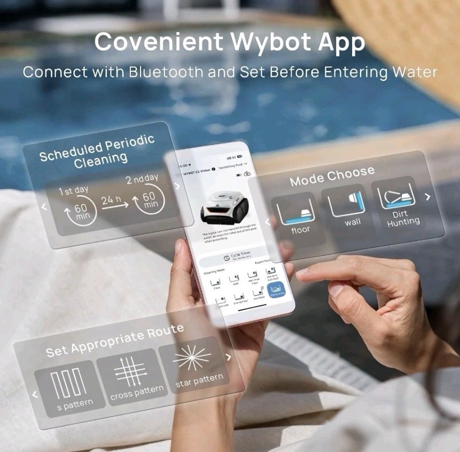 Robotic Pool Cleaner🔥Automatic Pool Vac Cleaner🌴Cordless Pool Vacuum Ai VISION