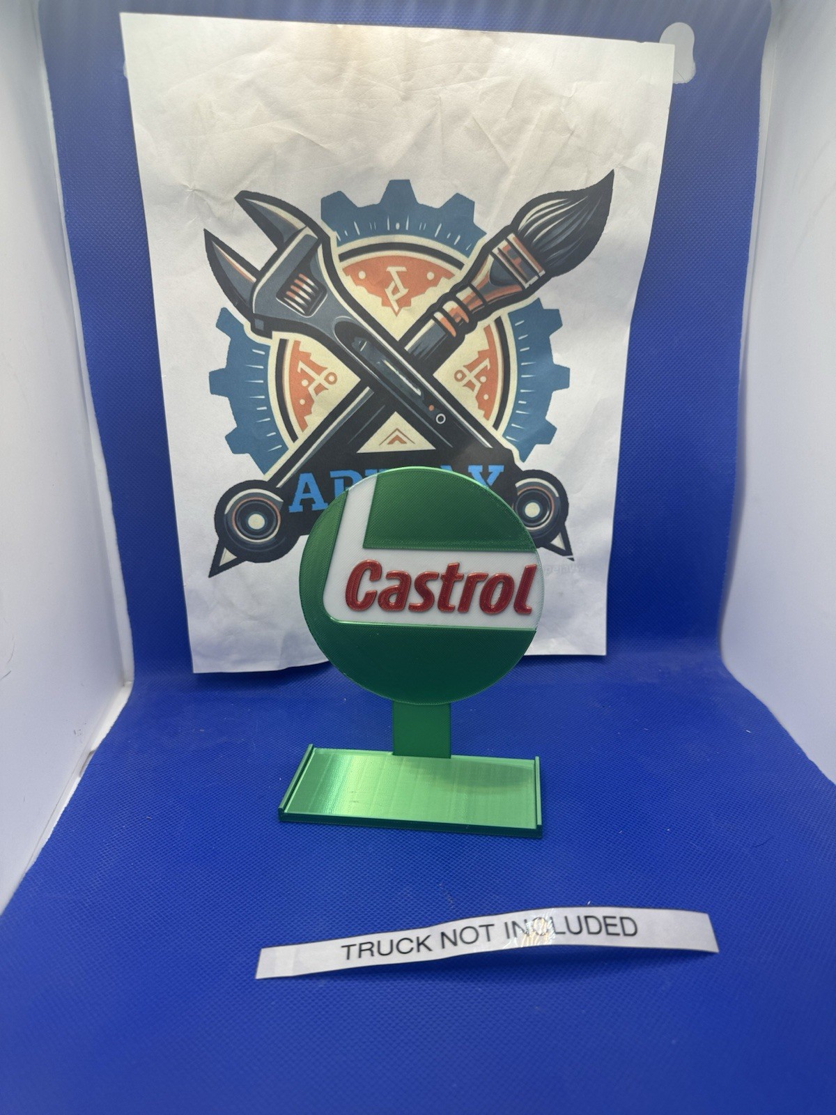 custom CASTROL oil stand 1/64 diecast display Hot wheels Hw Matchbox m2