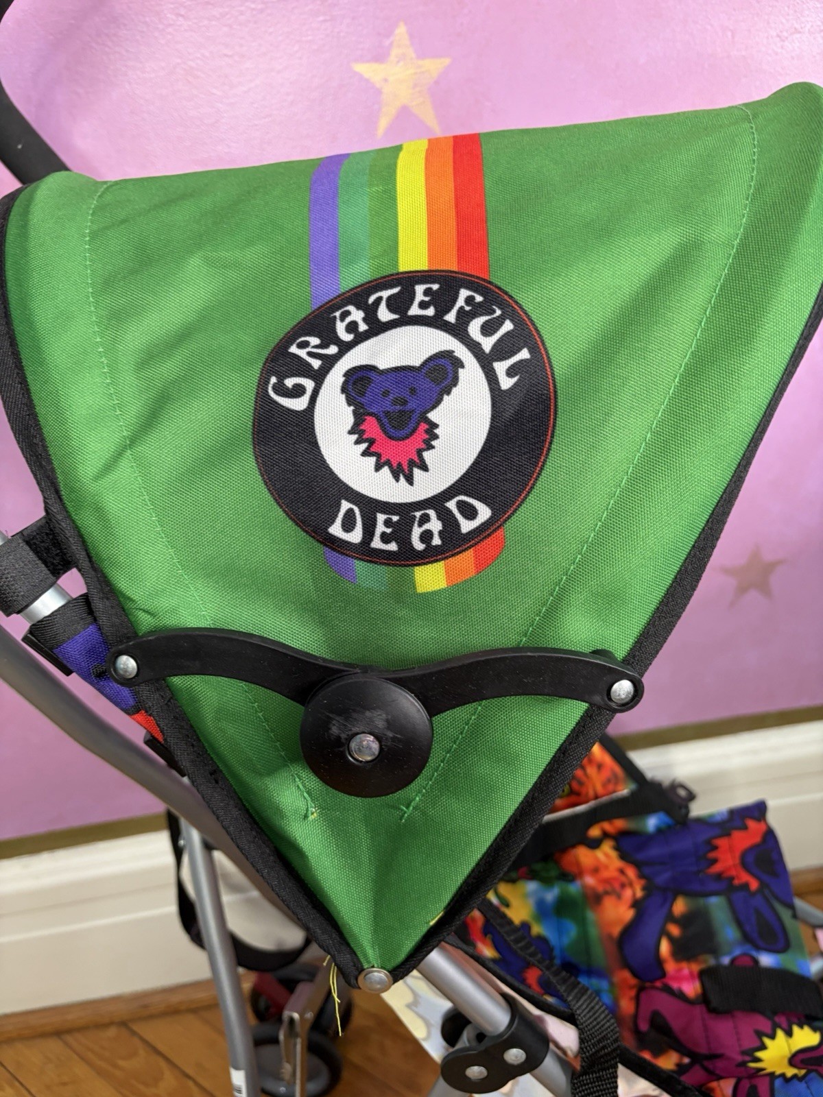 Daphylls Grateful Dead Theme Multicolor Bears Logo Baby Stroller Shoulder Strap