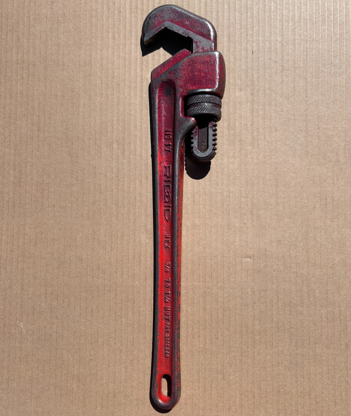 RIDGID No. 17 Hex Nut Wrench  5/8" to 1-1/4" Nut Capacity Ridge Co. USA Vintage
