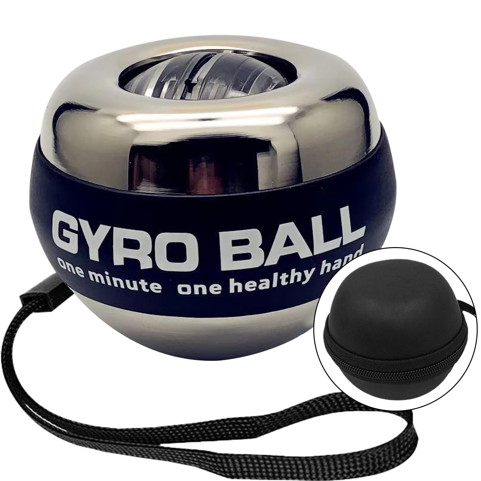 EXBEPE Metal Torque Ball with Light, Weighted Auto-Start Gyro Ball Hand Wrist Fo