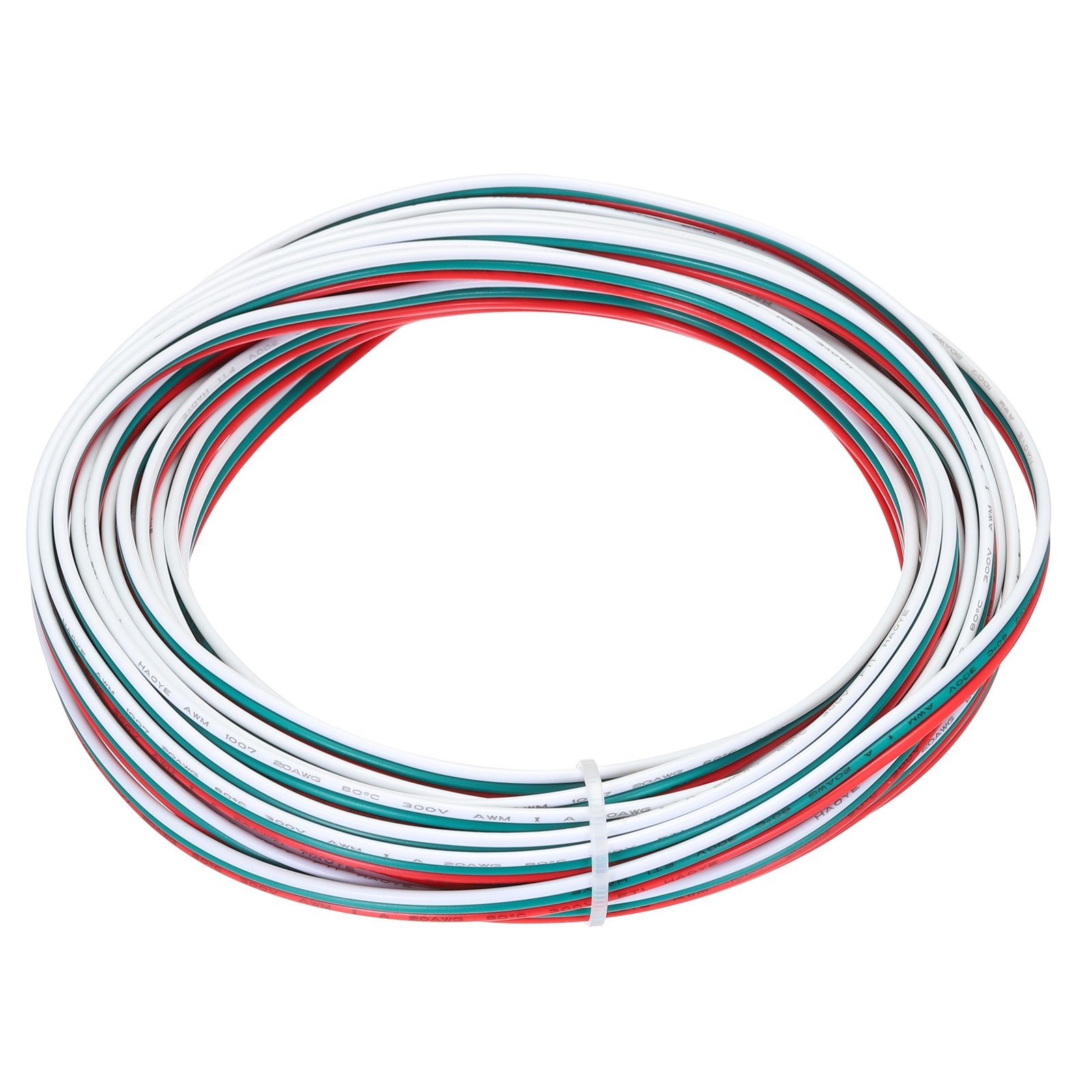 20 Gauge 3 Conductor Electrical Wire Tinned Copper Cable 24.6FT