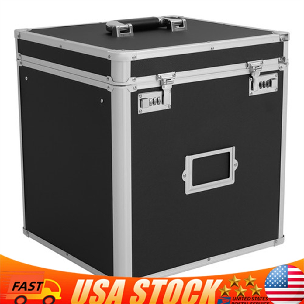 Vinyl Record Storage Box For Up To 50+ 12-inch Albums, Records Crate NEW