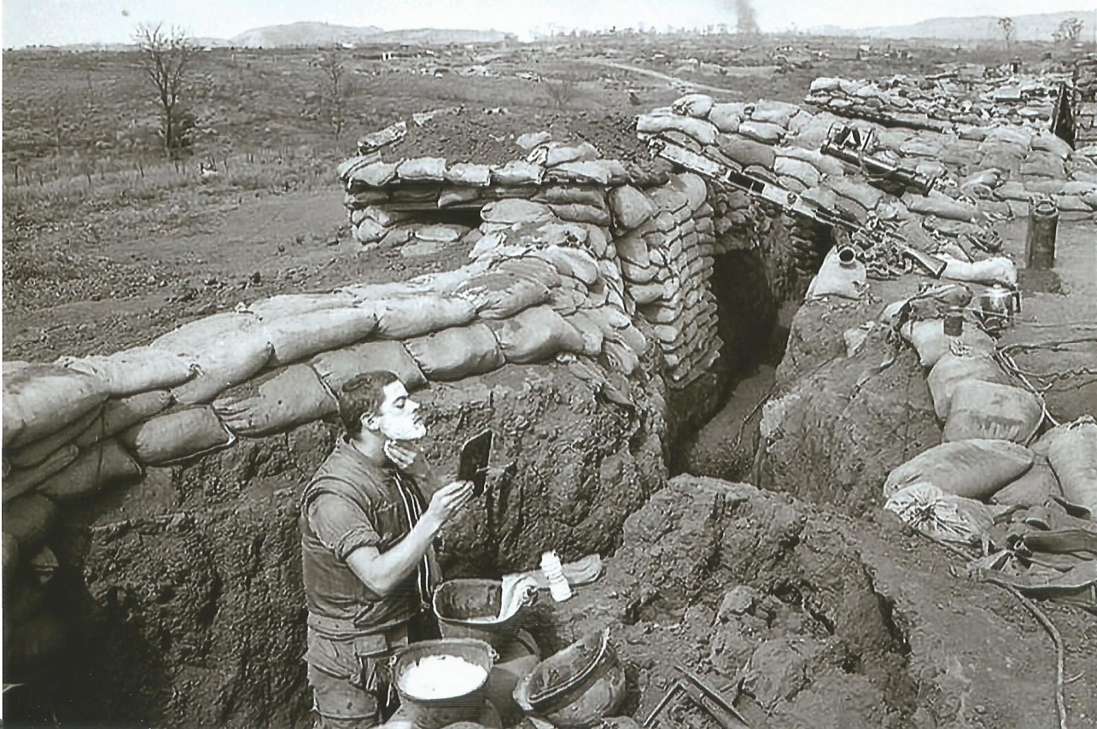Vietnam  War  Photos -- Defends Trench's