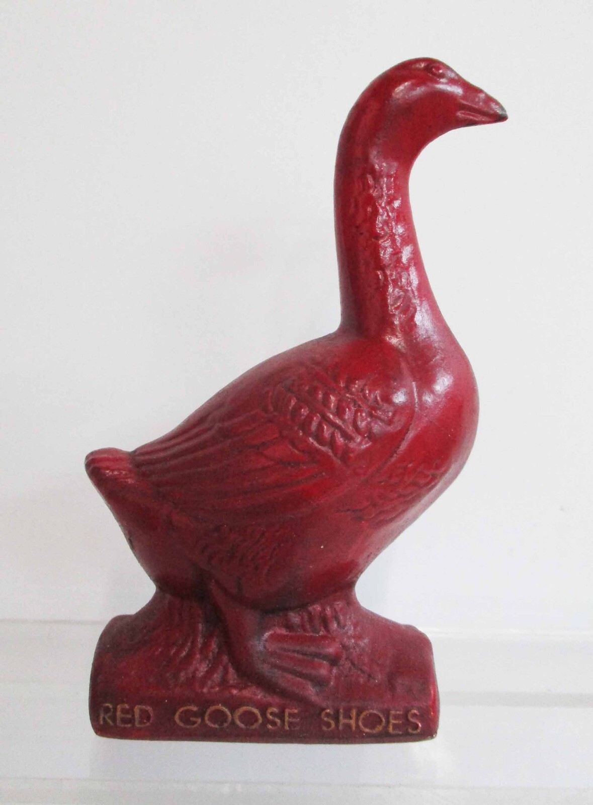 Vintage Advertising Red Goose Shoes 4-3/4" Plaster Counter Display Figure 1930s