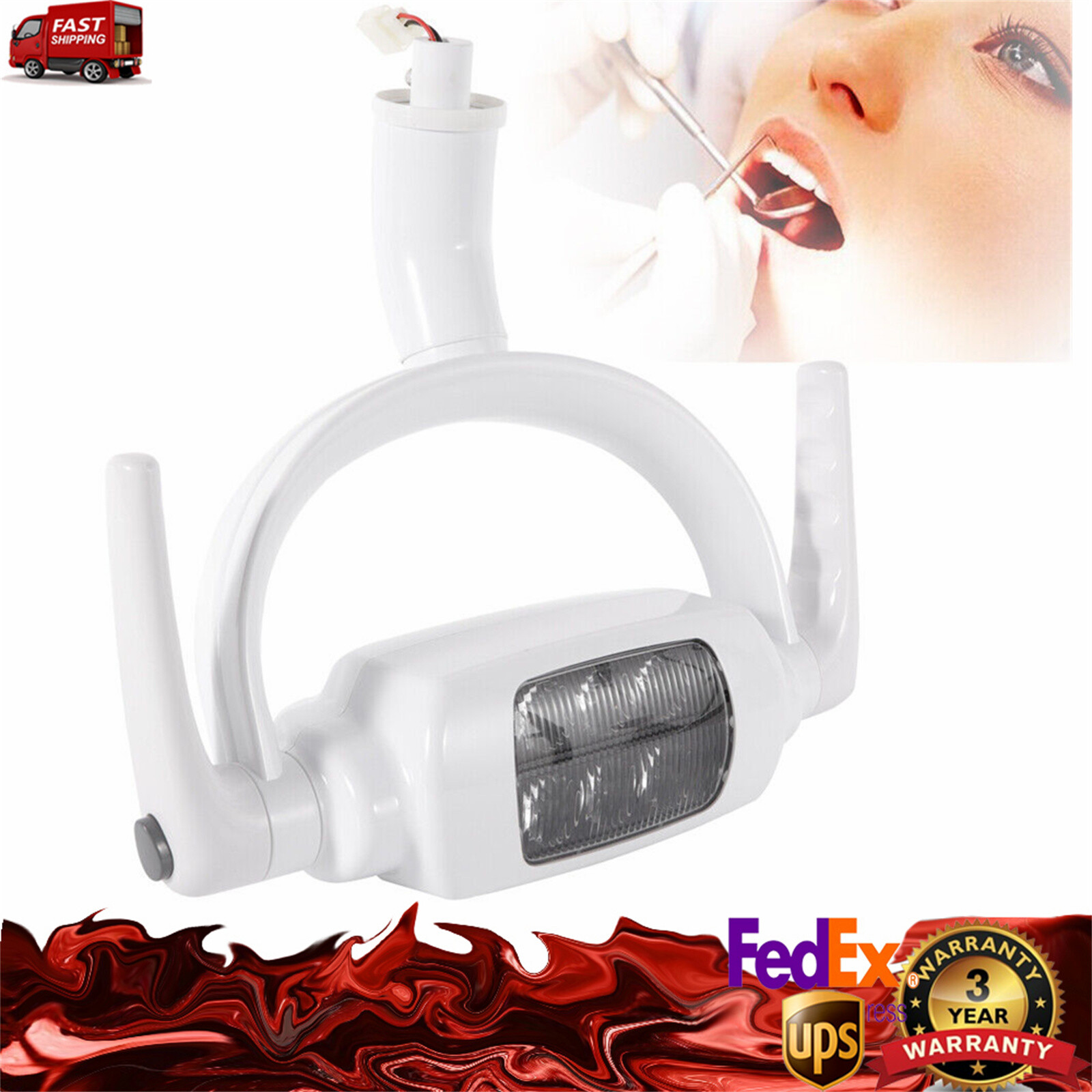 6LED Dental Teeth Operating Lamp Oral Light Induction For Dental Unit Chair Tool