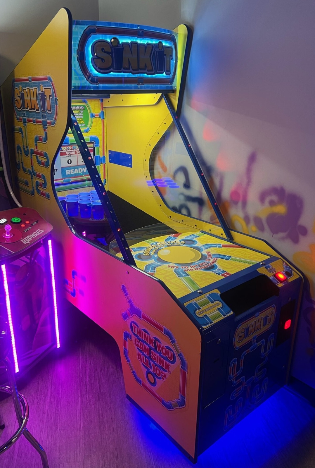 SINK IT BEER PONG ARCADE MACHINE by BAYTEK (Excellent) *RARE*