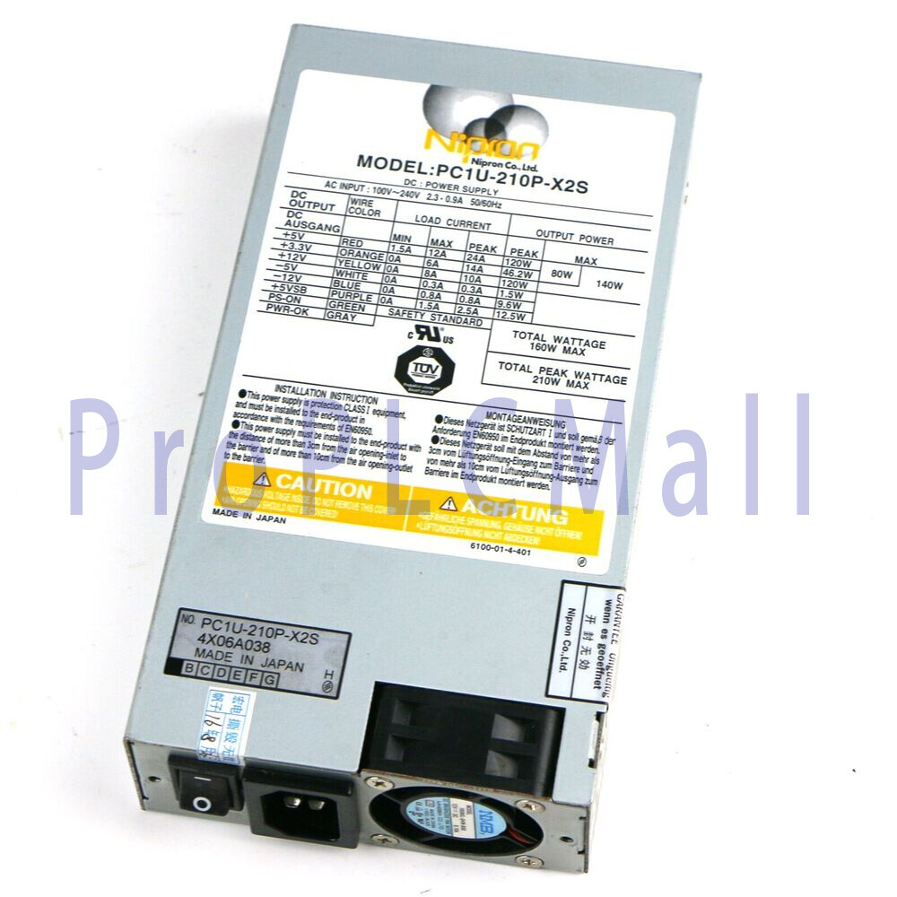 USED NIPRON industrial computer power supply PC1U-210P-X2S~