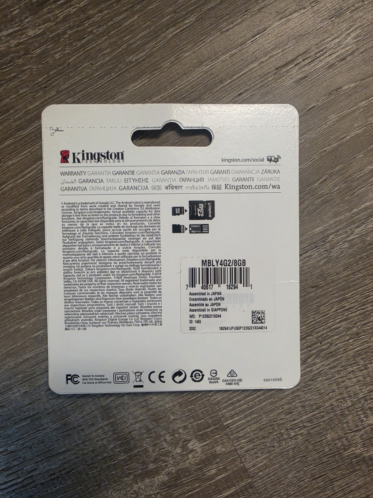 Kingston Micro SD Reader 8 GB Micro SD HC Micro SD Adapter