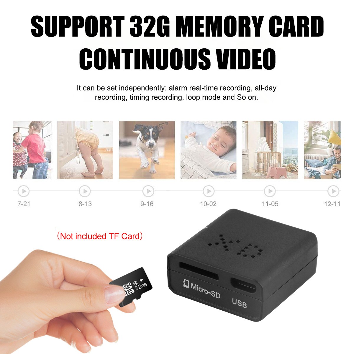 Plug-and-Play 200mAh Battery Upgraded Version Detection Function Record Device