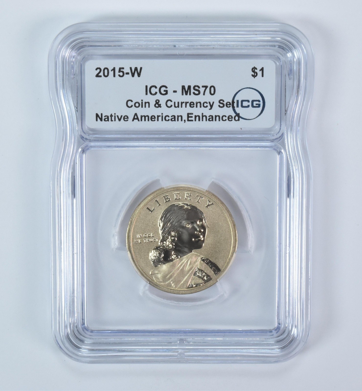 2015-W Sacagawea $1 (from Coin & Currency Set) Enhanced MS70 ICG