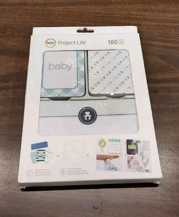NEW Project Life Becky Higgins Baby Boy Scrapbooking Overlay Kit Embellishments