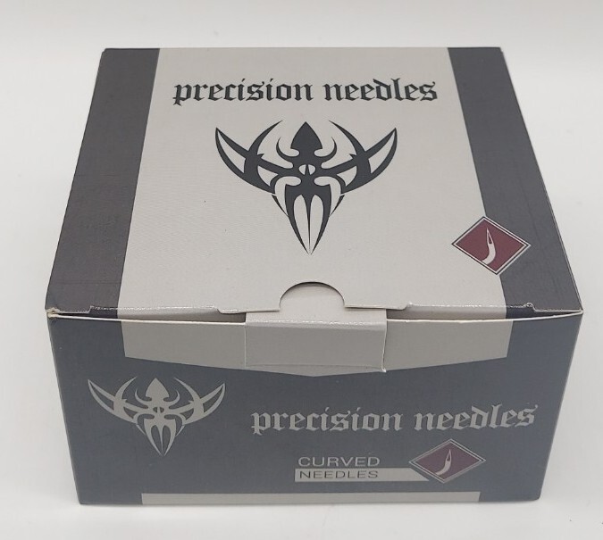 PRECISION Curved Piercing Body Nose Tongue Ear Steel Needles 18 ga Box of 50