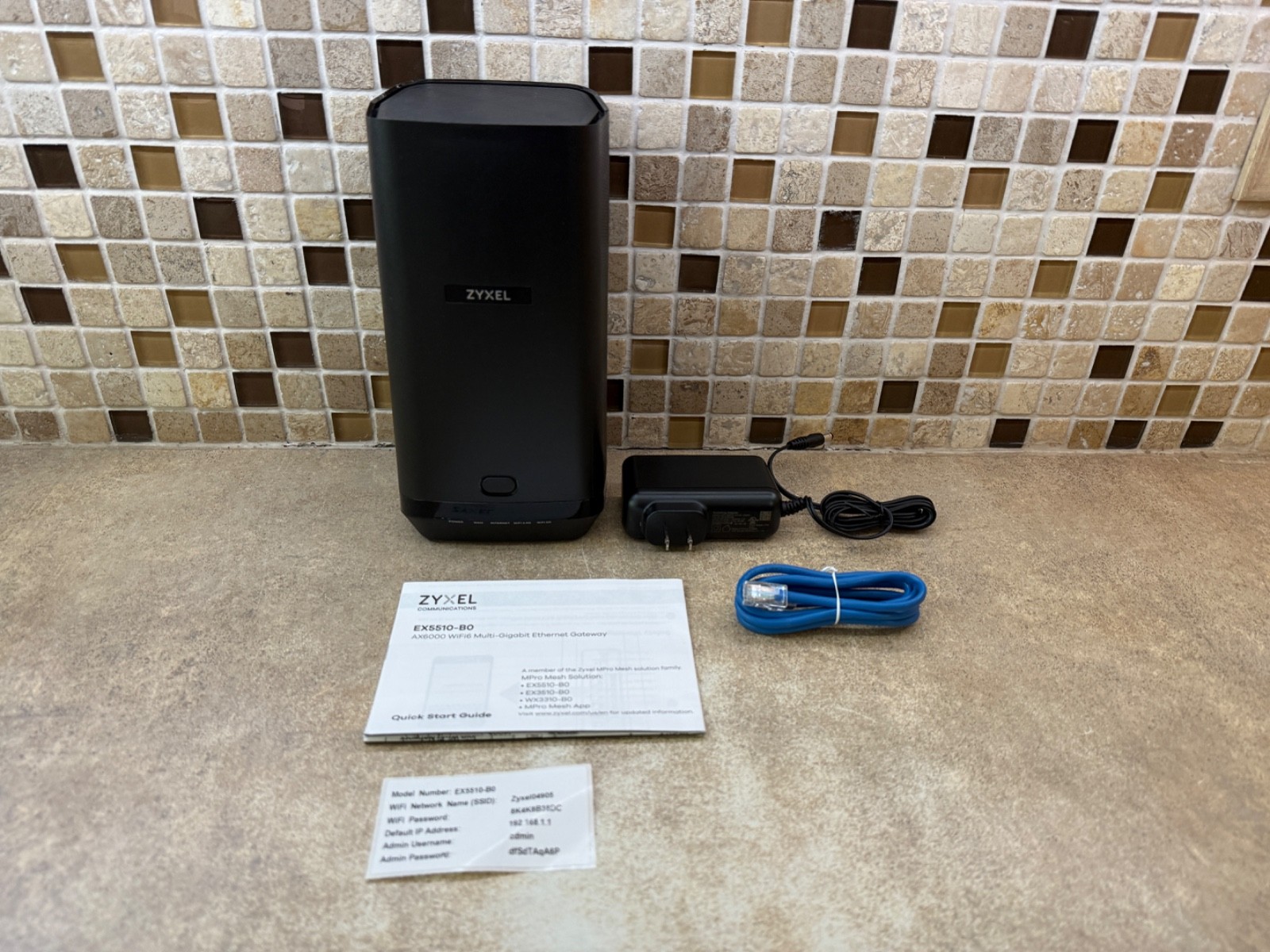 Zyxel EX5510-B0 Black Dual Band AX6000 Wifi6 Multi-Gigabit Ethernet Gateway
